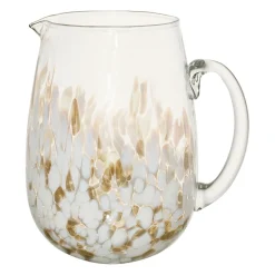 Pichet en verre blanc et doré 2.3L - Preline