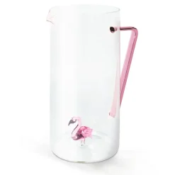 Pichet flament rose en verre borosilicate 1.2L