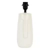 Pied de lampe visage en porcelaine blanc h35cm E27