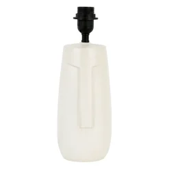 Pied de lampe visage en porcelaine blanc h35cm E27