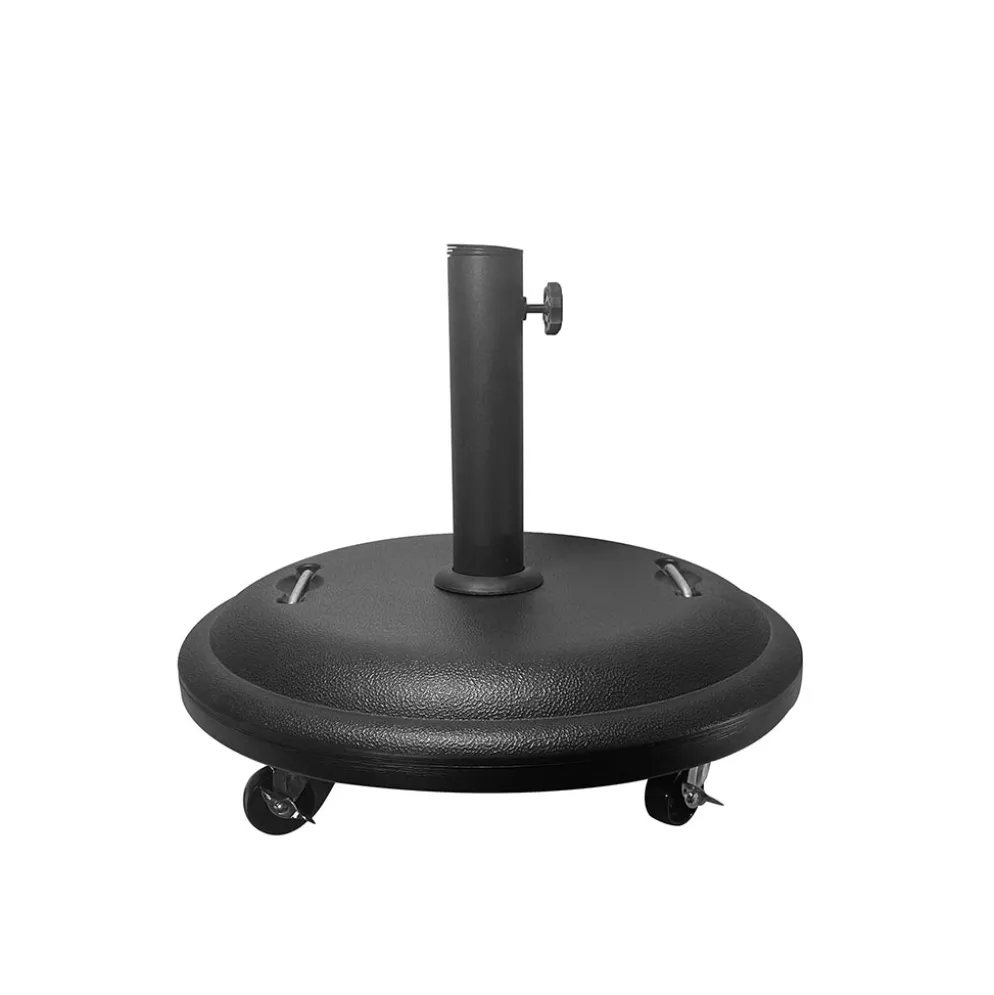Pied de parasol noir avec roues d50cm - Wilo