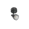 Plafonnier 1 spot orientable en métal filaire noir h15cm E14 - Jaro
