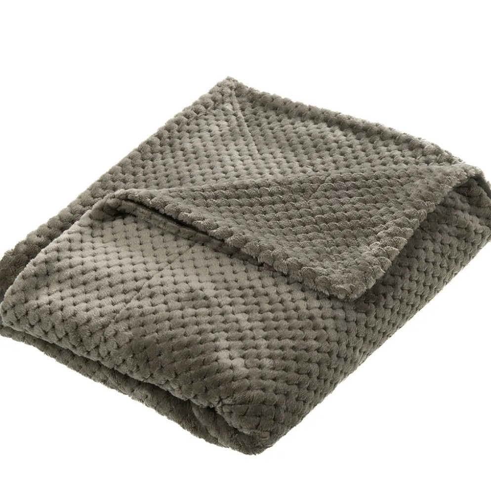 Plaid damier new kaki 130x170cm