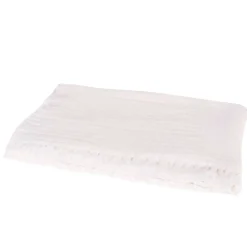 Plaid en coton ivoire 130x180cm - Vanly