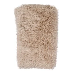 Plaid en tissu beige 170x130cm - Refuge