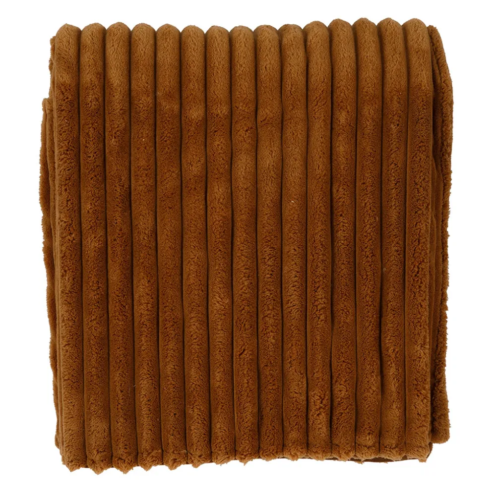 Plaid en velours camel 145x125cm - Klosen