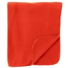 Plaid polaire en tissu rouge 130x160cm - Dex