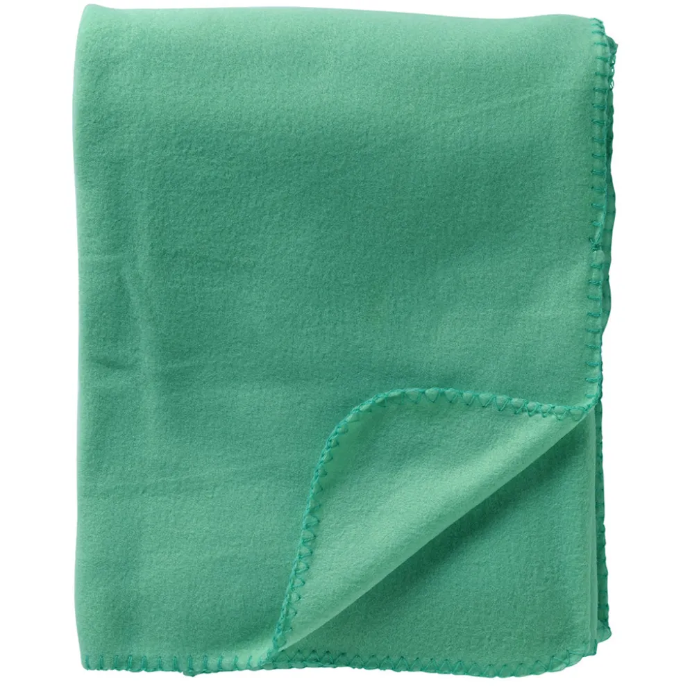 Plaid polaire en tissu vert 130x160cm - Dex