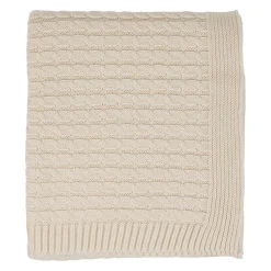 Plaid pour enfant en coton écru 90x70cm - Clodi