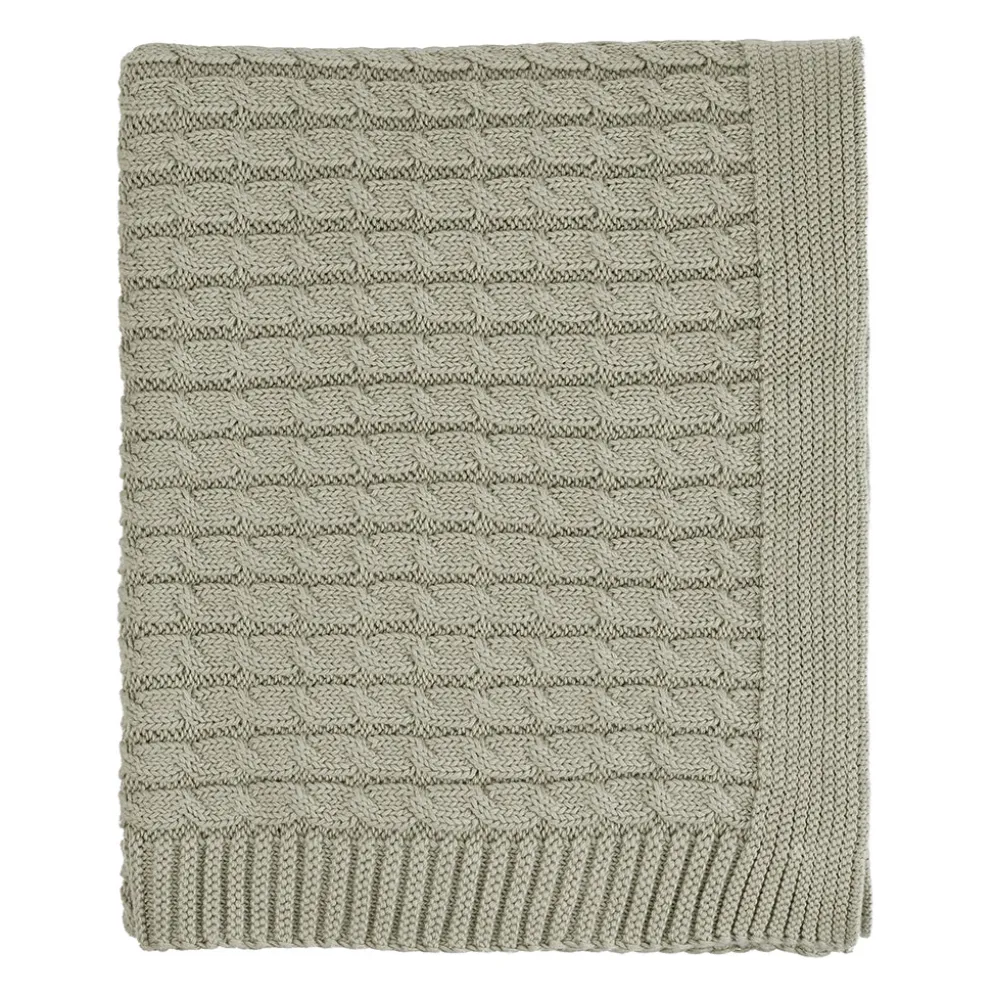 Plaid pour enfant en coton sauge 90x70cm - Clodi