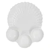 Plat à apéritif en faïence blanc 45x37cm - Poisson