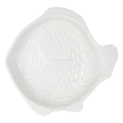 Plat à four en grès blanc 32x30cm - Pisca