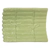 Plat asperge en faïence vert 20x15cm