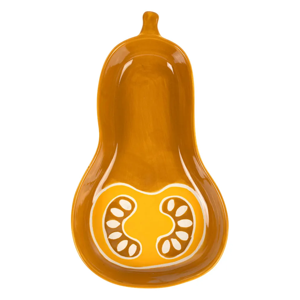 Plat butternut en grès moutarde 13x23cm - P'tit Légume