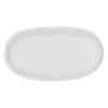 Plat en faïence blanc 43x24cm - Darcy