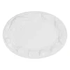 Plat ovale en faïence blanc 41x30cm - Poisson