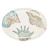 Plat ovale en faïence bleu et beige - Bord De Mer