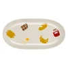 Plat ovale en grès écru 31x15cm - Réveil gourmand