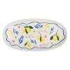 Plat ovale en grès jaune 31x16cm - Solencia