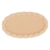 Plat ovale en grès nude 33x19cm - Organic
