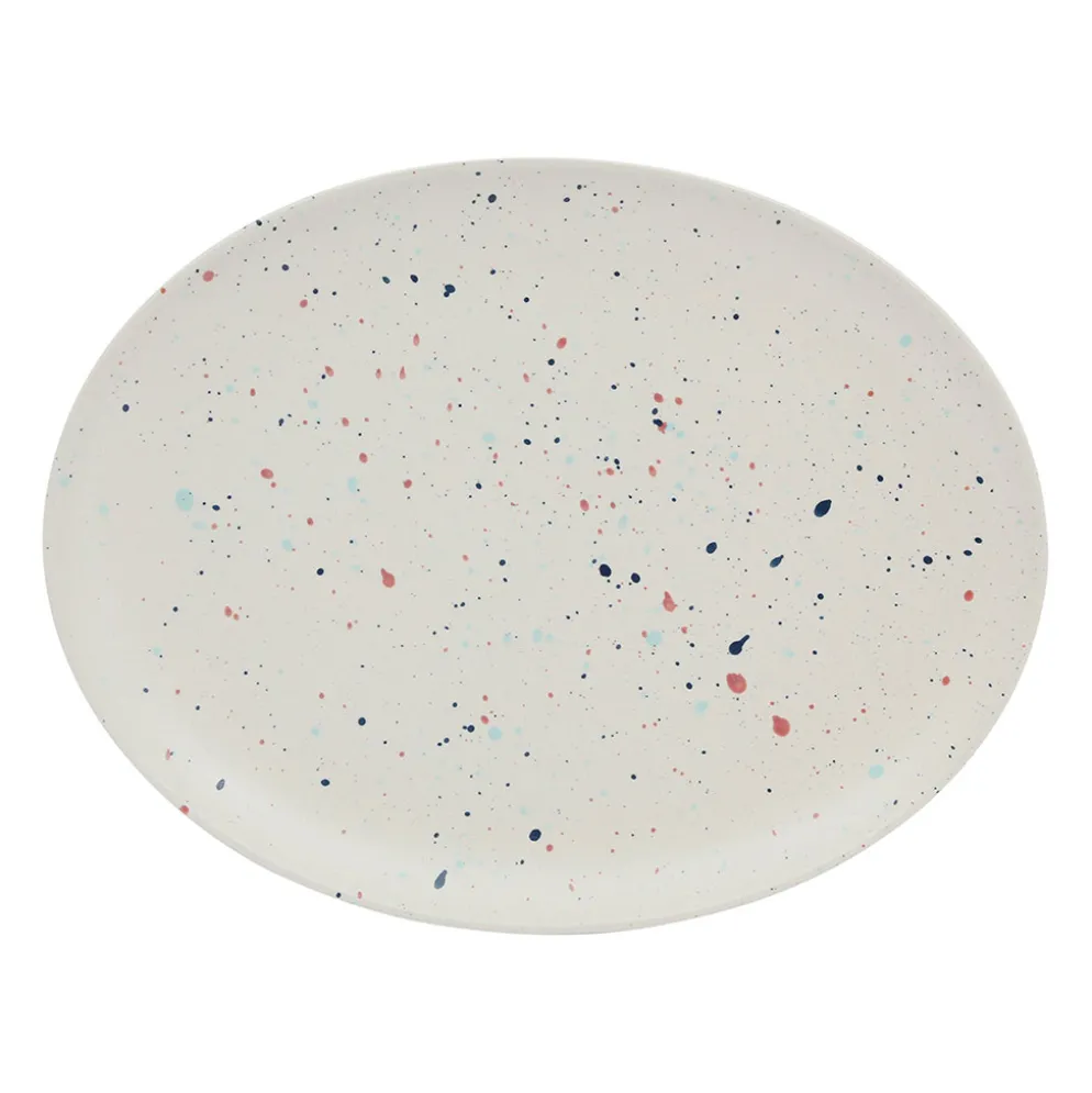 Plat ovale en grès terrazzo 30x23.3m - Famille