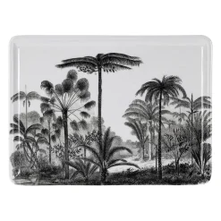 Plateau en fer blanc et noir 40x30cm - Palmea