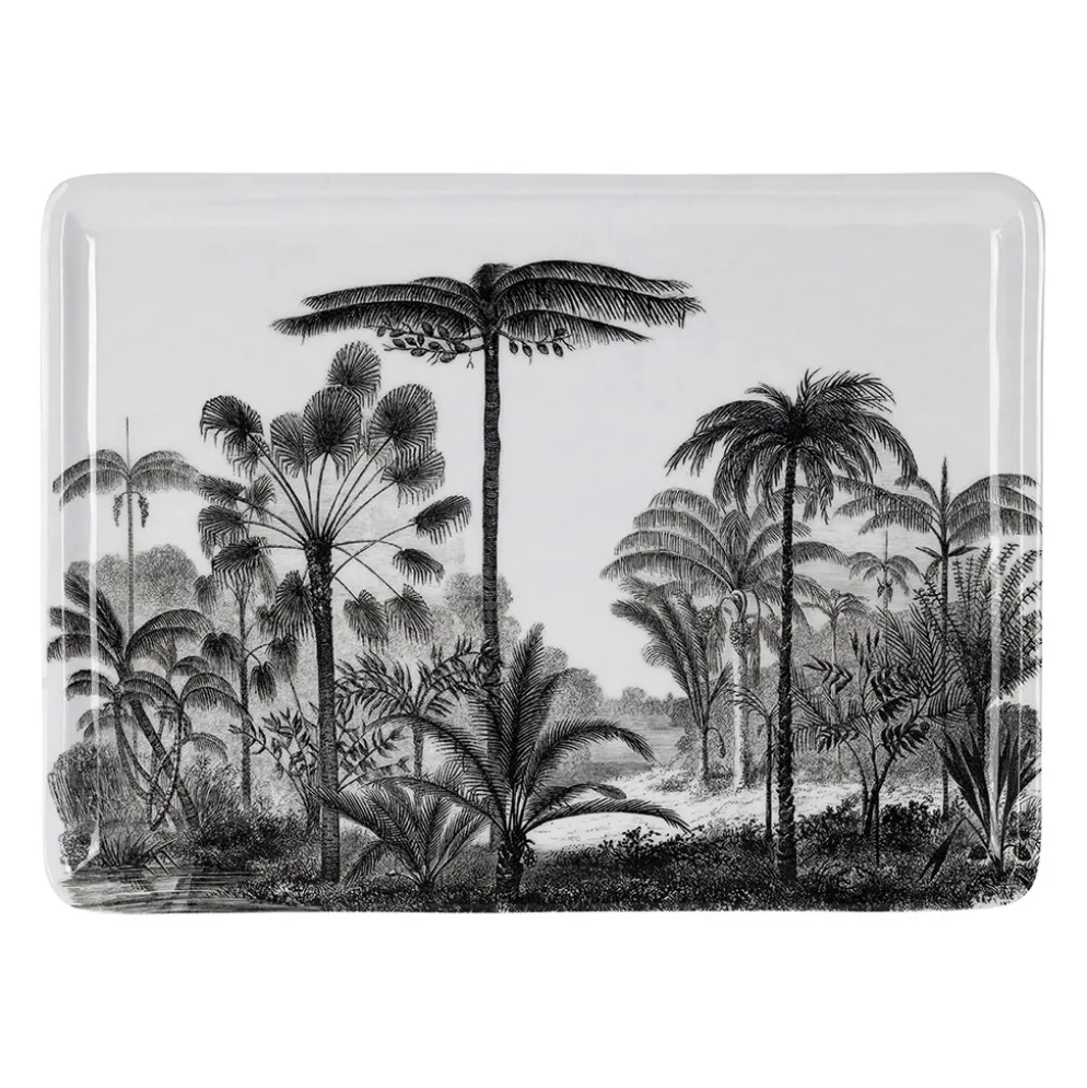 Plateau en fer blanc et noir 40x30cm - Palmea
