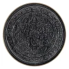Plateau rond en fer anthracite d36cm - Arabise