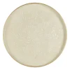 Plateau rond en fer écru et doré d36cm - Baroque