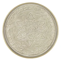 Plateau rond en fer grège d36cm - Arabise