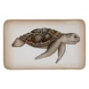 Plateau tortue en fer taupe et doré 26x16cm