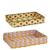 Plateaux x2 en papier rose et lilas