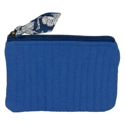 Pochette en coton matelassé indigo - Flaura