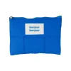 Pochette en tissu matelassé indigo - Quilted