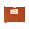 Pochette en tissu matelassé terracotta - Quilted