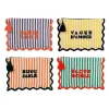 Pochettes x4 en coton rayé multicolore - Plouf&Sun