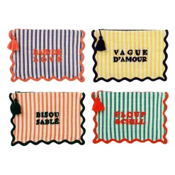 Pochettes x4 en coton rayé multicolore - Plouf&Sun
