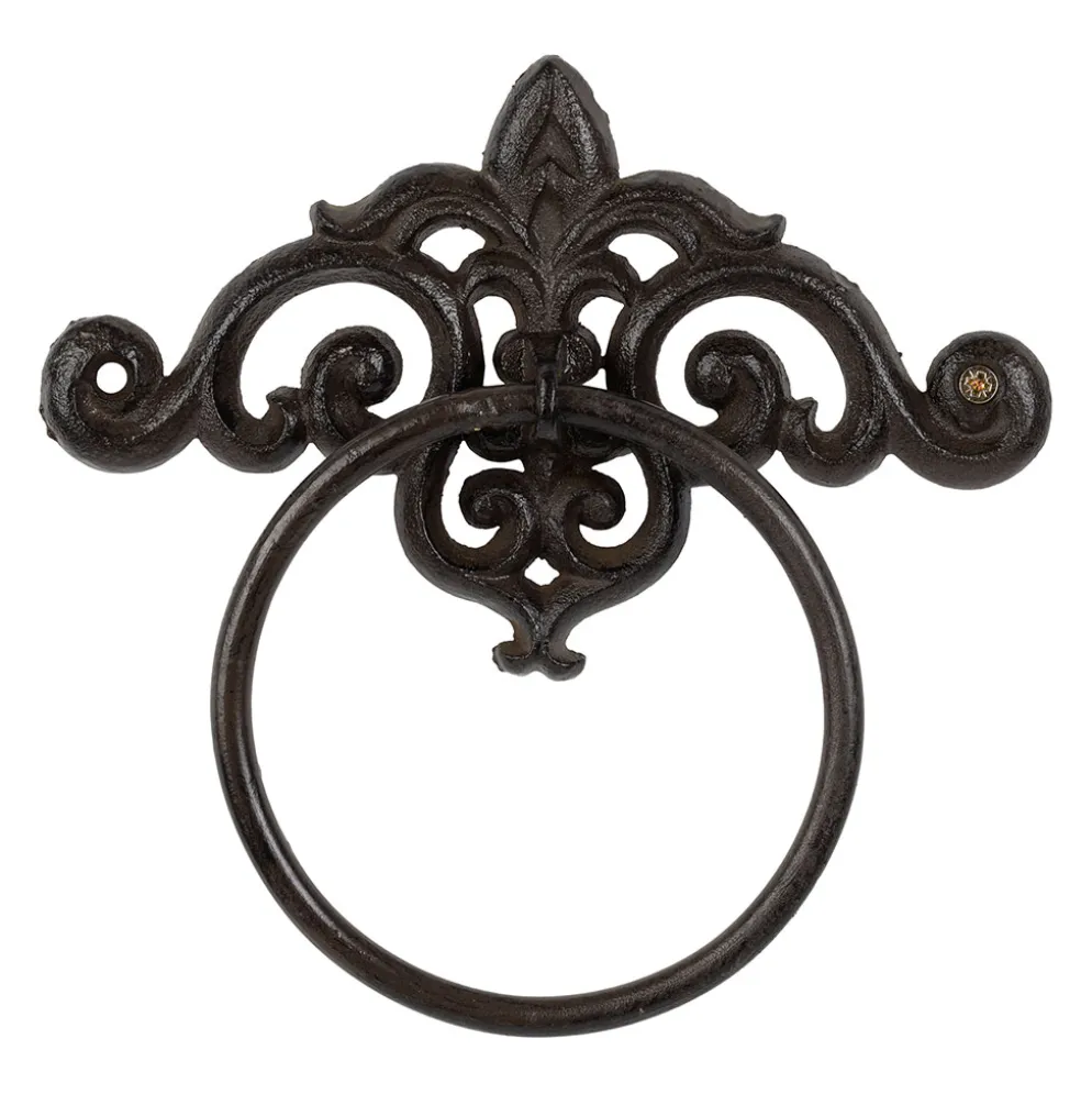 Porte serviettes mural en fonte brun - Module
