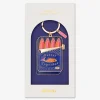 Porte-clés sardine "better together" en émail bleu