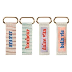 Porte-clés x4 en coton multicolore - Plouf&Sun