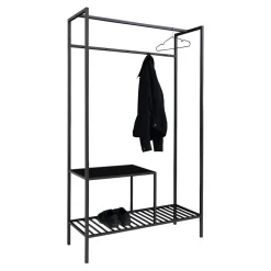 Porte-manteau en acier noir h170cm - Vlad