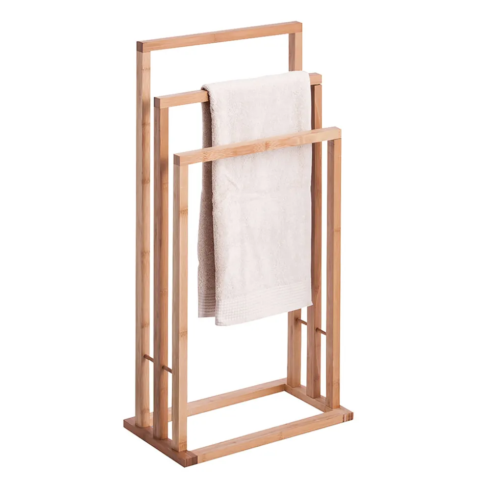 Porte-serviettes en bambou 3 niveaux H82cm