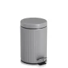 Poubelle en métal gris 3L