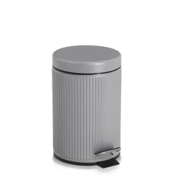 Poubelle en métal gris 3L