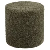 Pouf en tissu bouclette vert - Emily