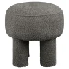 Pouf en tissu charbon - Calista