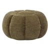 Pouf rond en tissu vert olive - Aniak