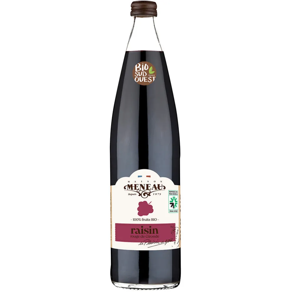 Pur jus de raison rouge merlot et malbec bio 75cl