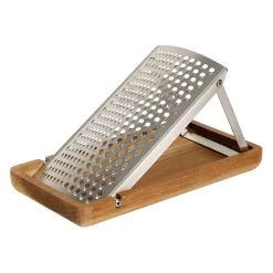 Rape en inox avec socle en bois d'acacia - Ablis