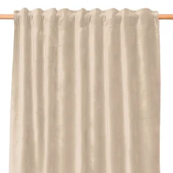 Rideau en coton craie avec ruflette 135x300cm - New delhi